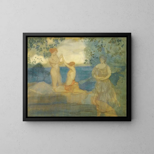 En el país de los sueños o Magnolias - Charles Conder — cuadro enmarcado en la pared