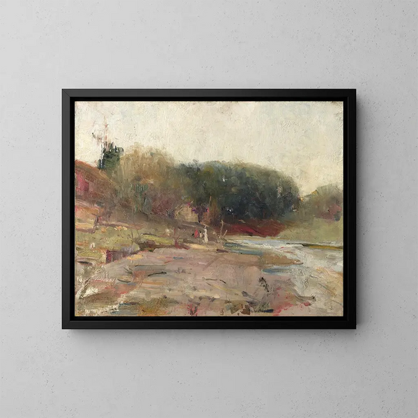 sobre el río Yarra cerca de Heidelberg, Victoria - Charles Conder — cuadro enmarcado en la pared