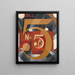 I saw the number 5 in gold - Charles Demuth — framed artwork on a wall