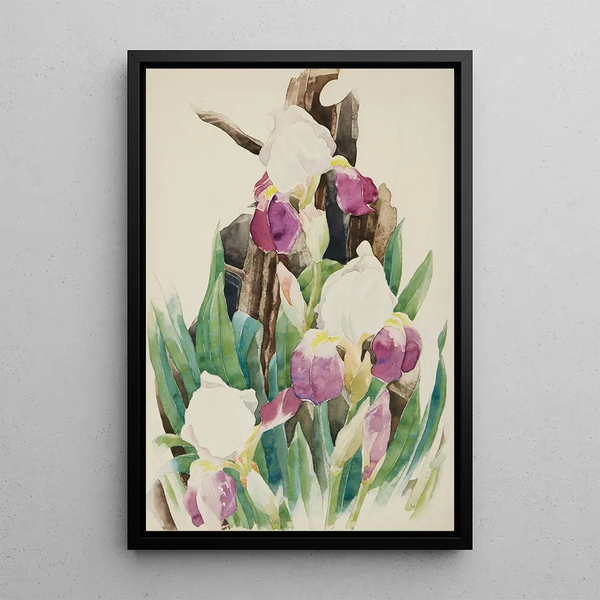 Iris Painting - Charles Demuth — framed artwork on a wall