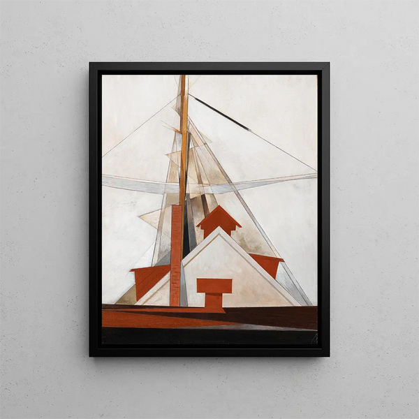 mástiles - Charles Demuth — cuadro enmarcado en la pared