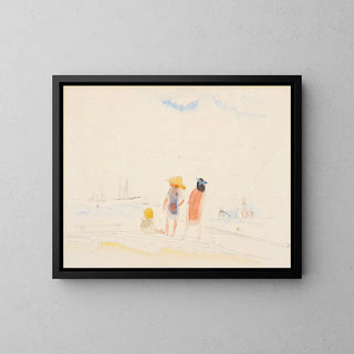 Charles Demuth - Two Women and Child on Beach.webp