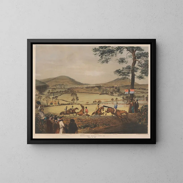 La carrera de vallas de Abergavenny - Charles Denton — cuadro enmarcado en la pared