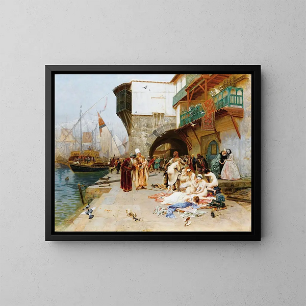 L'Enlèvement - Charles Édouard Delort — cuadro enmarcado en la pared