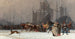 Winter Evening at the Port - Charles Édouard Delort — artwork view