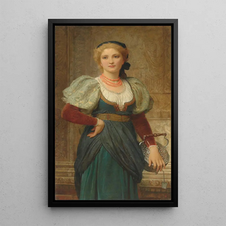 Charles Edward Perugini - Portrait of a lady with a coral necklace.webp