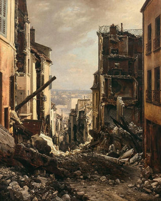Charles Euphrasie Kuwasseg - La rue Royale SaintCloud aprs lincendie.webp