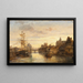 Partie à Amsterdam - Charles Euphrasie Kuwasseg — framed artwork on a wall