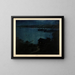 Moonlight on the Hudson River - Charles Frederick William Mielatz — framed artwork on a wall