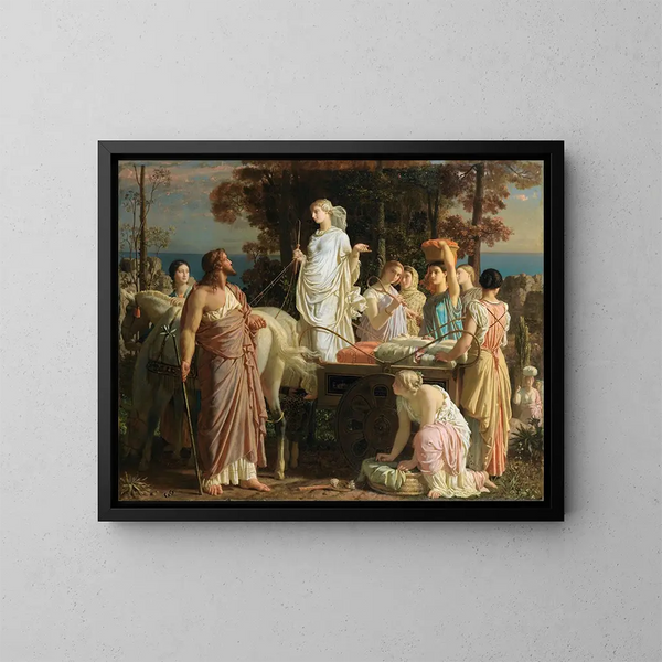 Ulysse y Nausicaa - Charles Gleyre — cuadro enmarcado en la pared