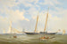 La goleta Viking del Royal Yacht Squadron anclada frente a Cowes - Charles Gregory — vista de la obra