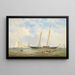 La goleta Viking del Royal Yacht Squadron anclada frente a Cowes - Charles Gregory — cuadro enmarcado en la pared