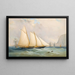 La goélette del Royal Yacht Squadron Viking frente a Needles - Charles Gregory — cuadro enmarcado en la pared