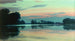 Pescador en un río al amanecer - Charles Guilloux — vista de la obra