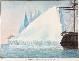 Charles Hamilton Smith - An Iceberg and Polar Bear Shot at by Captain Ross.webp