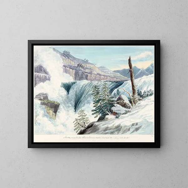 Caída de Anderson en el río Haheldessa - Charles Hamilton Smith — cuadro enmarcado en la pared