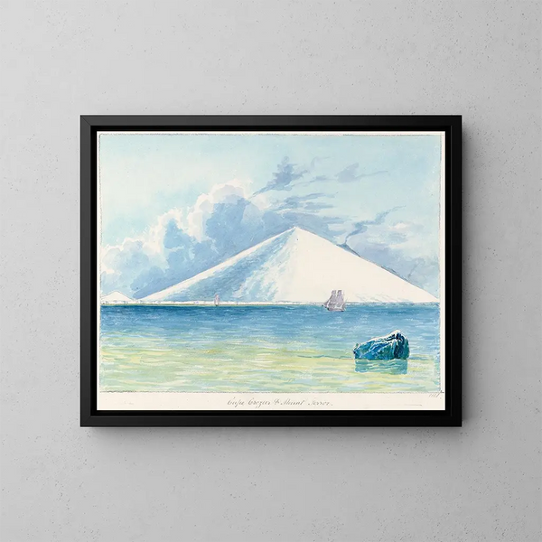 Cap Crozier and Mount Terror - Charles Hamilton Smith — framed artwork on a wall