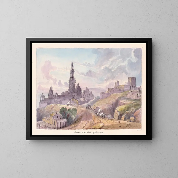 Entrance of the city of Carmona - Charles Hamilton Smith — framed artwork on a wall