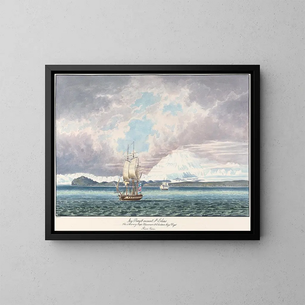 Bahía helada del monte Saint Elias - Charles Hamilton Smith — cuadro enmarcado en la pared