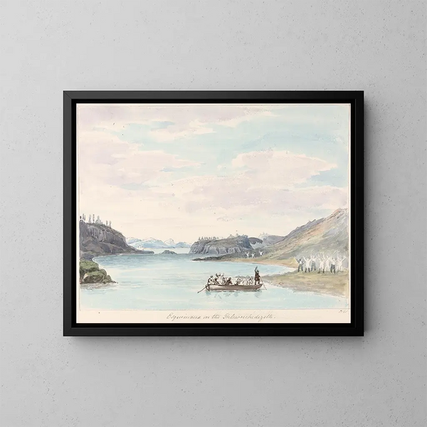 Conversation with the Eskimos of Thleweechodezeth - Charles Hamilton Smith — framed artwork on a wall