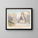 the River Irun between Lumbier and Sangüesa in Navarre - Charles Hamilton Smith — framed artwork on a wall