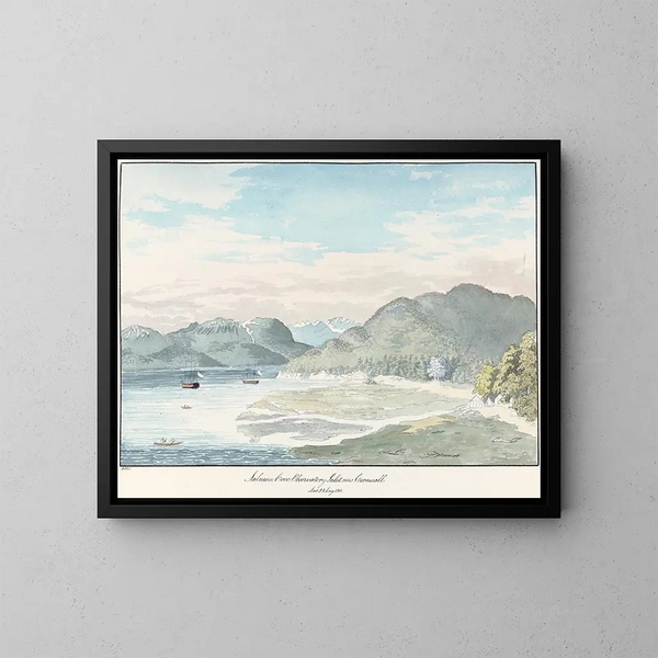 Observatorio de Salmon Cove, Inlet, Nueva Cornwall - Charles Hamilton Smith — cuadro enmarcado en la pared
