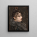 Retrato de una dama - Charles Hermans — cuadro enmarcado en la pared