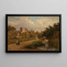 Escena de pueblo - Charles James Lewis — cuadro enmarcado en la pared