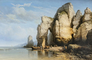 Charles Joseph Kuwasseg - The Cliffs Of Flamborough Head Yorkshire.webp