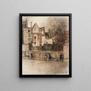 Charles Jouas - La tour de Calvin ancien collge de Fortet place Sainte Genevive.webp
