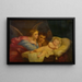 Ángeles adorando al Niño Jesús - Charles Landelle — cuadro enmarcado en la pared
