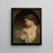 a girl guessing on the chamomile - Charles Landelle — framed artwork on a wall