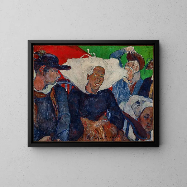Aller au marché en Bretagne - Charles Laval — cuadro enmarcado en la pared