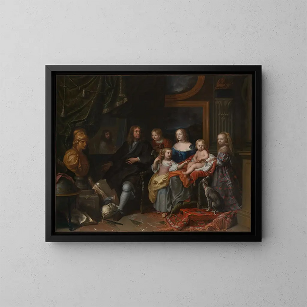 Everhard Jabach y su familia - Charles Le Brun — cuadro enmarcado en la pared