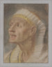 Cabeza de reina con tocado egipcio de las Reinas a los pies de Alejandro Magno - Charles Le Brun — vista de la obra