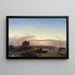 Winter Landscape on the IJ in front of Amsterdam - Charles Leickert — framed artwork on a wall