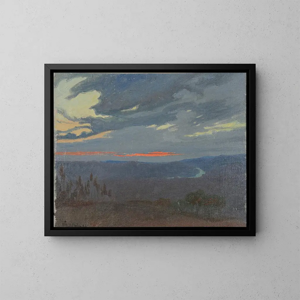 Amanecer sobre el Arno - Charles Marie Dulac — cuadro enmarcado en la pared