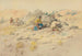 Indígenas persiguiendo un alce - Charles Marion Russell — vista de la obra