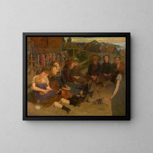 Juego de niños - Charles Mertens — cuadro enmarcado en la pared