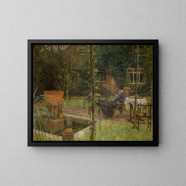 Jardín en Calverley - Charles Mertens — cuadro enmarcado en la pared