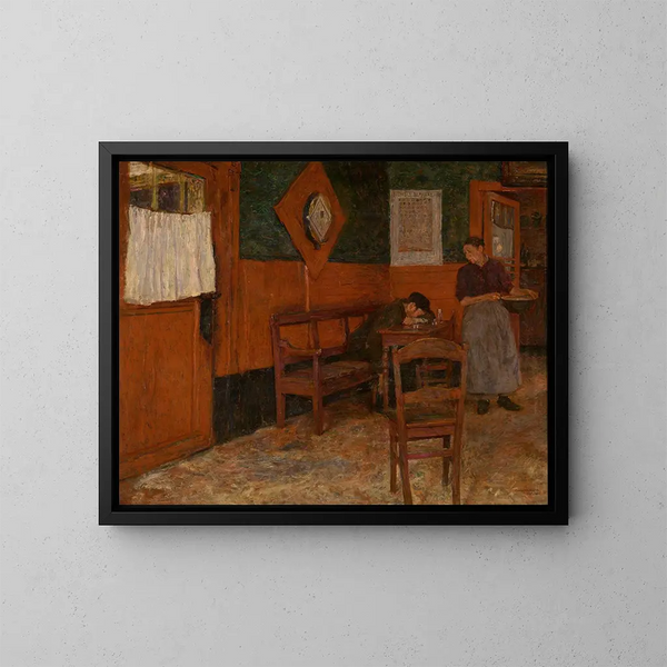 L'Auberge rouge - Charles Mertens — cuadro enmarcado en la pared