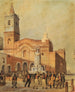 Iglesia Santo Domingo, procesión de Nuestra Señora del Rosario, 1830 - Charles Pellegrini — vista de la obra