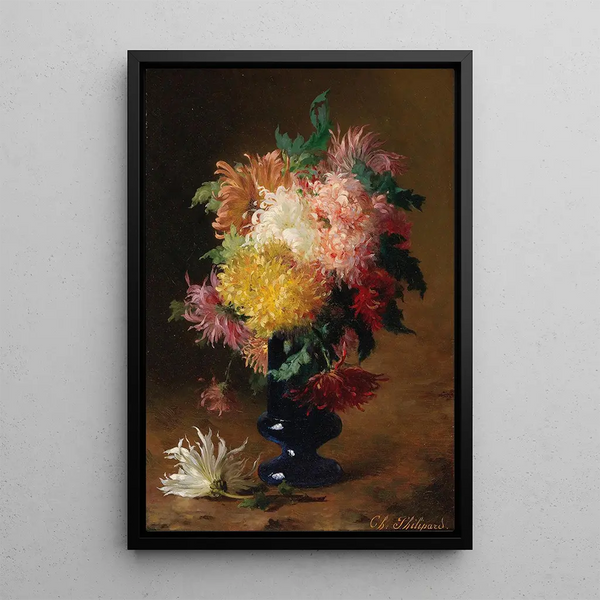 Asters dans un vase - Charles Philipard — framed artwork on a wall
