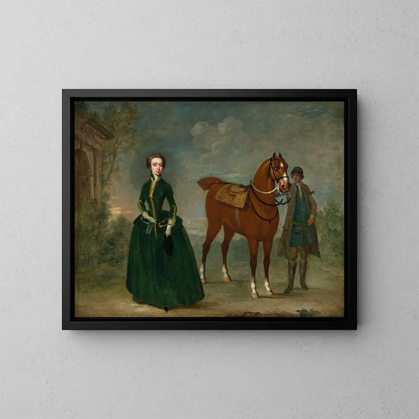Retrato de la Sra. Thomas Congreve nacida Anna Catherine Handasyde - Charles Philips — cuadro enmarcado en la pared