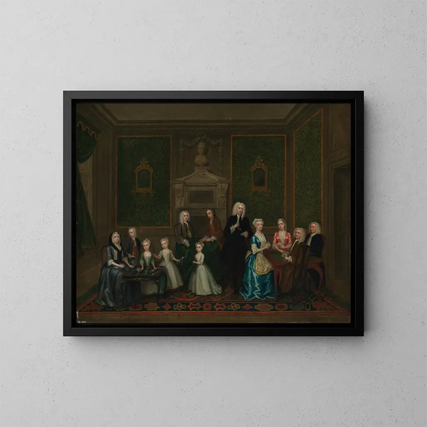 La familia Strong - Charles Philips — cuadro enmarcado en la pared