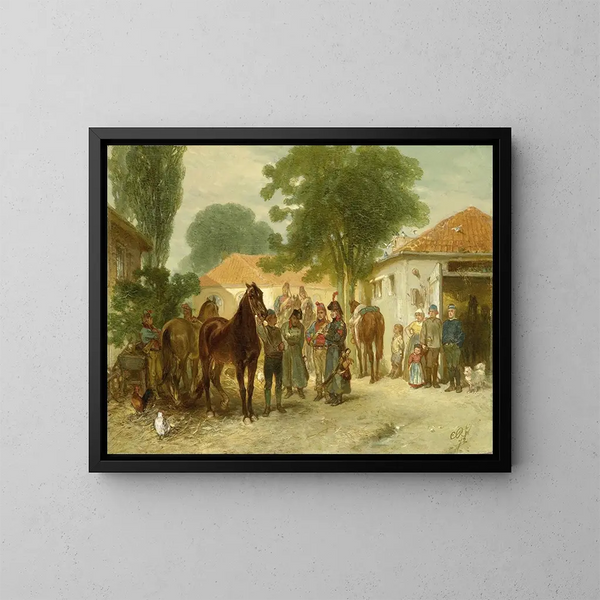 De requisition - Charles Rochussen — cuadro enmarcado en la pared