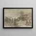 Troupes françaises traversant une rivière gelée - Charles Rochussen — cuadro enmarcado en la pared