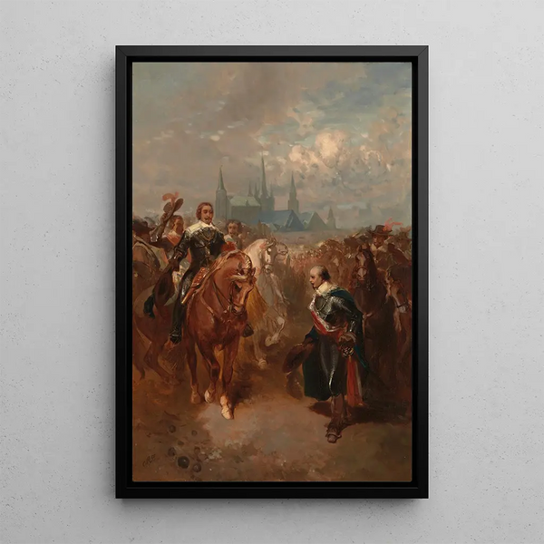 Frédéric-Henri enters Maastricht 1632 - Charles Rochussen — framed artwork on a wall
