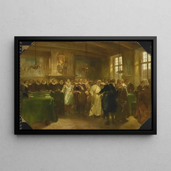 Charles Rochussen - Prince Maurits Receiving a Russian Delegation in 1614.webp