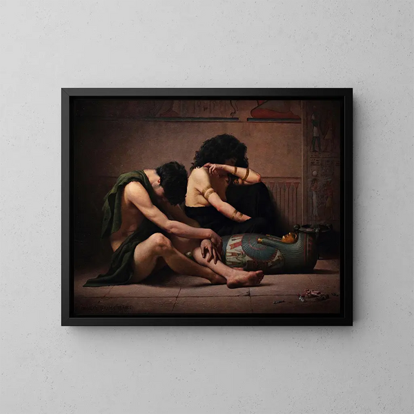 Lamentations sur la mort du premier-né d'Égypte - Charles Sprague Pearce — framed artwork on a wall